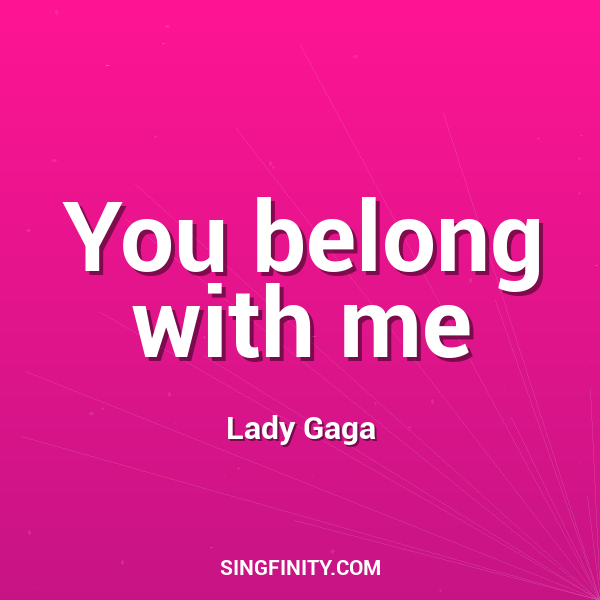 Artwork for You belong with me