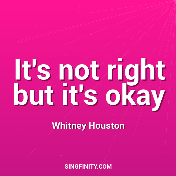 It's not right but it's okay