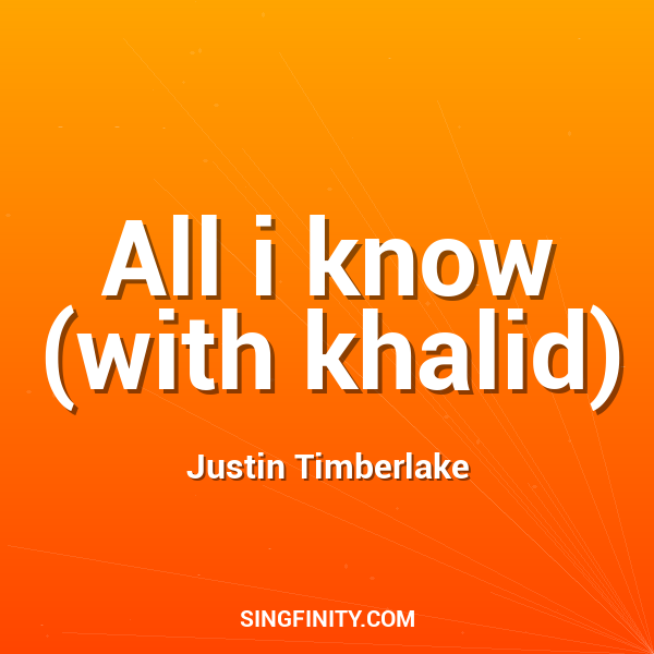 Artwork for All i know (with khalid)