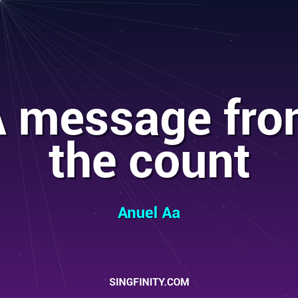 A message from the count