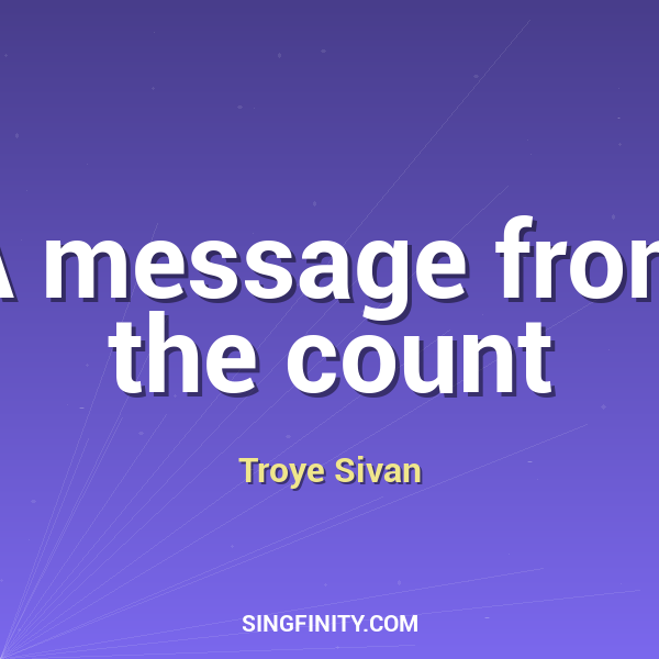 A message from the count