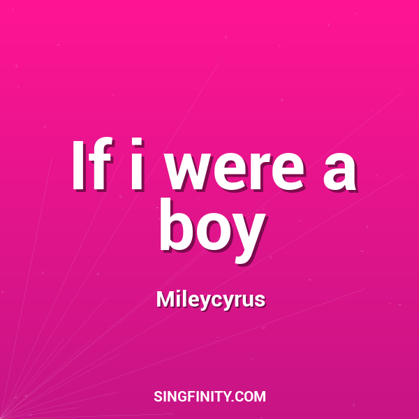 Artwork for If i were a boy